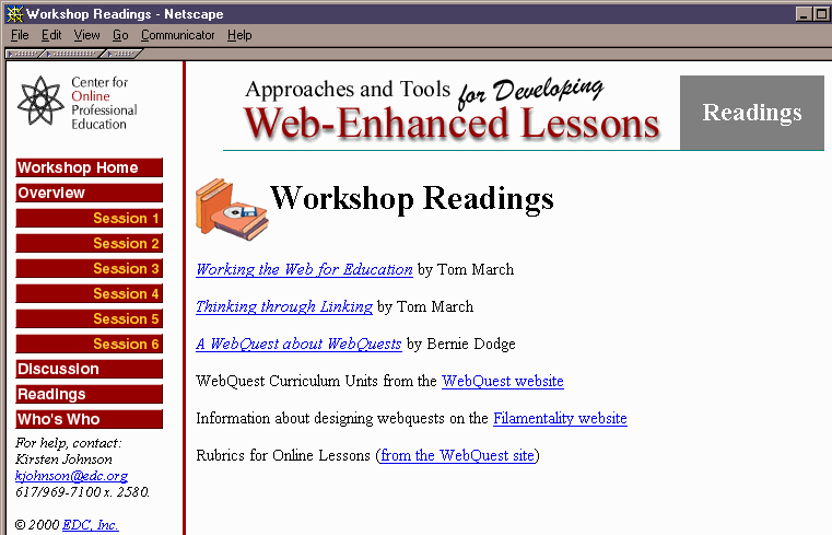 Workshop Readings
